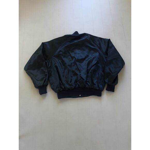 Vintage 1980s Auburn DWP Golf Club Satin Bomber Jacket Large 23.5 x 27 - Picture 2 of 3